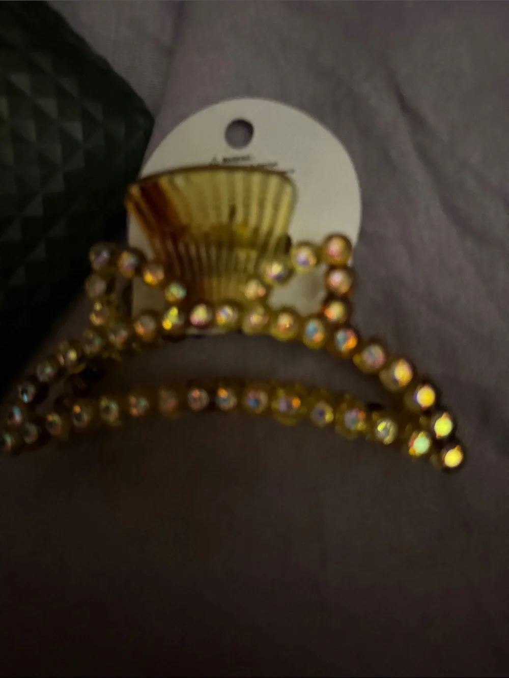 bebe Crystal and Rhinestone Hair Clip Assortment - Black, Amber, Clear